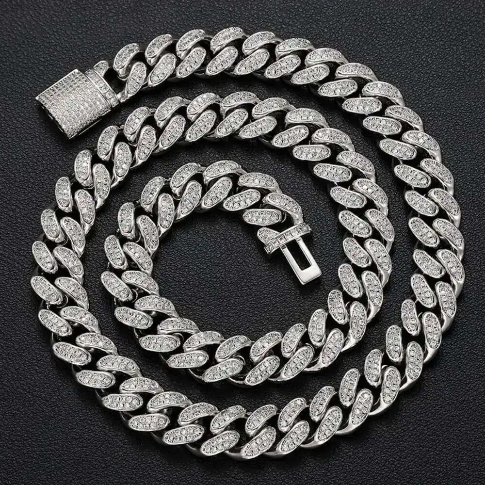 China Jewelry Manufacturer Luxury 12mm Gold Plated 925 Sterling Silver Vvs Moissanite Diamond Miami Cuban Link Chain
China Jewelry Manufacturer Luxury 12mm Gold Plated 925 Sterling Silver Vvs Moissanite Diamond Miami Cuban Link Chain