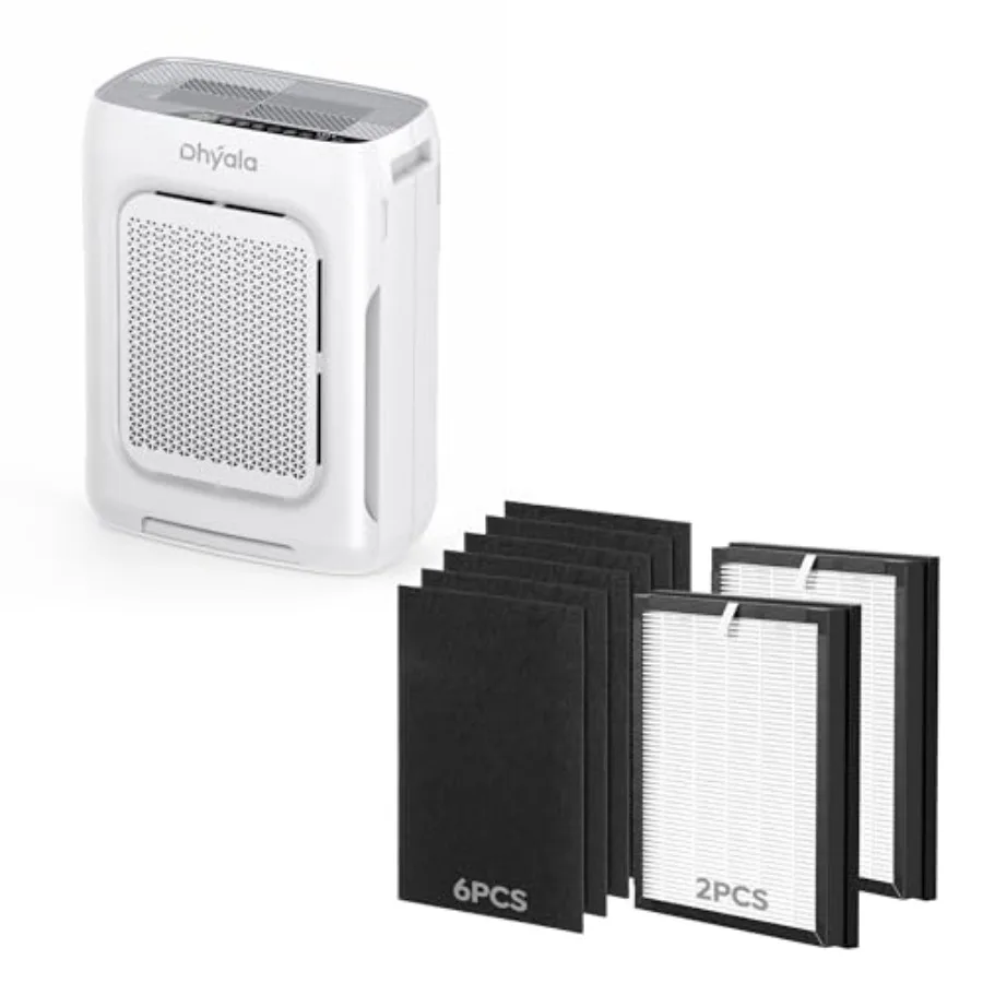 KJ03 Air Purifier for home use, ABS plastic body, white color, includes 6 pcs pre-filters and 2 pcs HEPA filters for enhanced a
KJ03 Air Purifier for home use, ABS plastic body, white color, includes 6 pcs pre-filters and 2 pcs HEPA filters for enhanced a