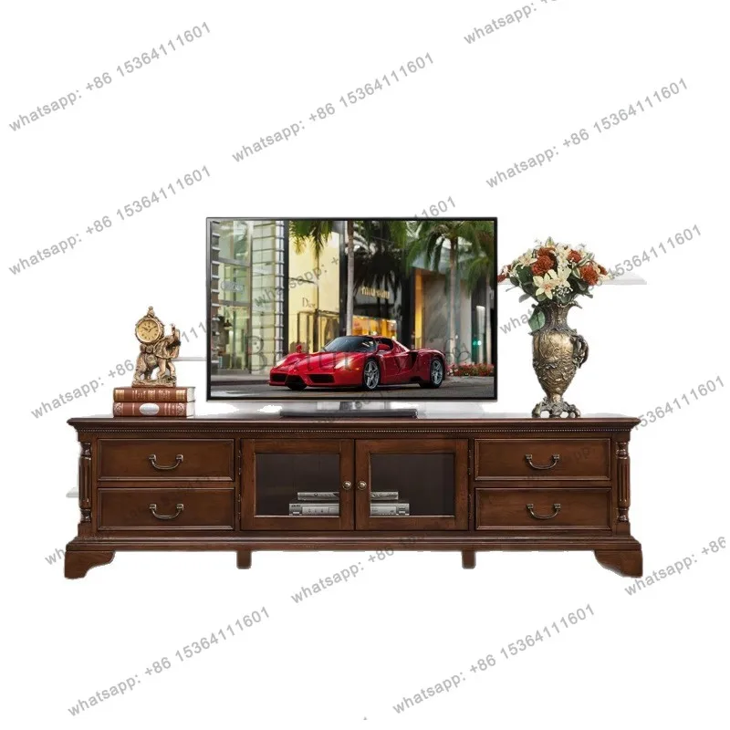 Furniture living room American full solid wood TV cabinet large apartment 2.2m TV cabinet
Furniture living room American full solid wood TV cabinet large apartment 2.2m TV cabinet