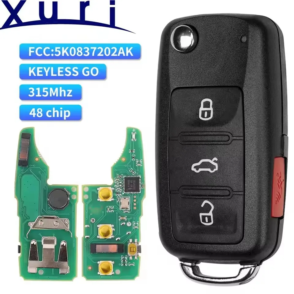 Xuri Keyless Go 4 Buttons Remote Key NBG010206T For Volkswagen VW Beetle Passat CC Jetta 2011-2017 Proximity 5K0837202AK 315mhz
Xuri Keyless Go 4 Buttons Remote Key NBG010206T For Volkswagen VW Beetle Passat CC Jetta 2011-2017 Proximity 5K0837202AK 315mhz