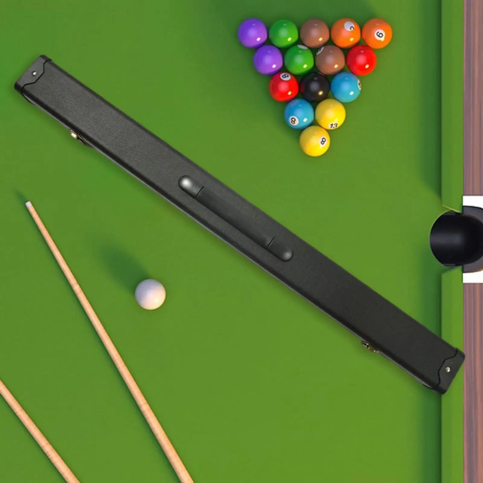 Pool Table Accessories Rigid Cue Case PU Protective Carry Box for Billiards and Snooker Players
Pool Table Accessories Rigid Cue Case PU Protective Carry Box for Billiards and Snooker Players