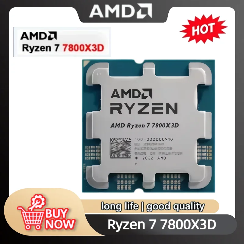 AMD Ryzen 7 7800X3D 8-Core 16-Thread B650 5NM 4.2GHz Socket AM5 L3=96M R7 7800X3D Processor 120W DDR5
AMD Ryzen 7 7800X3D 8-Core 16-Thread B650 5NM 4.2GHz Socket AM5 L3=96M R7 7800X3D Processor 120W DDR5