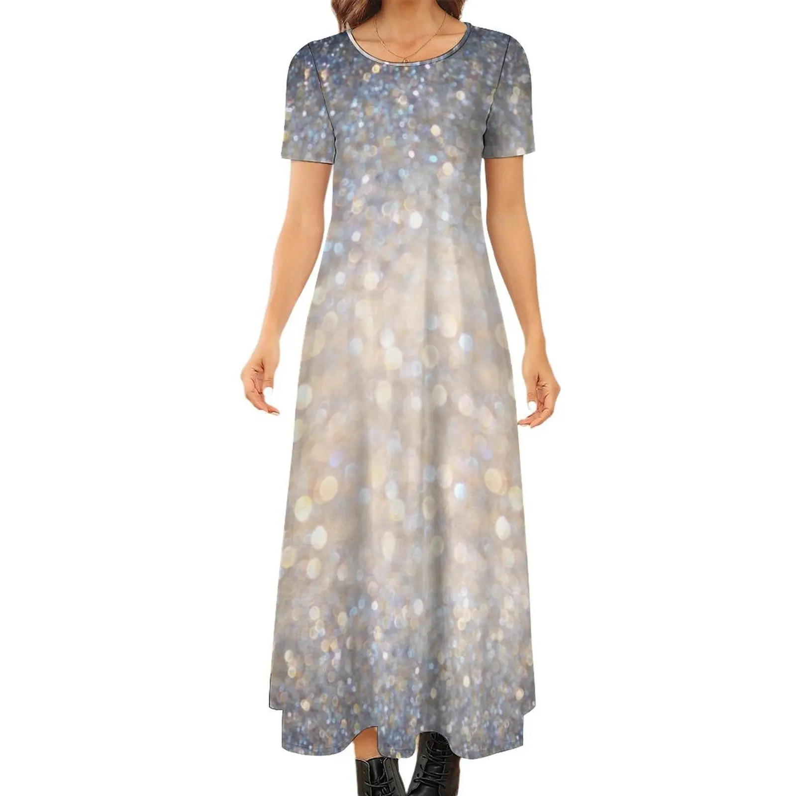 Glimmer of Light Round Neck Short Sleeve Dress Dance dresses summer women"s dress 2024
Glimmer of Light Round Neck Short Sleeve Dress Dance dresses summer women"s dress 2024