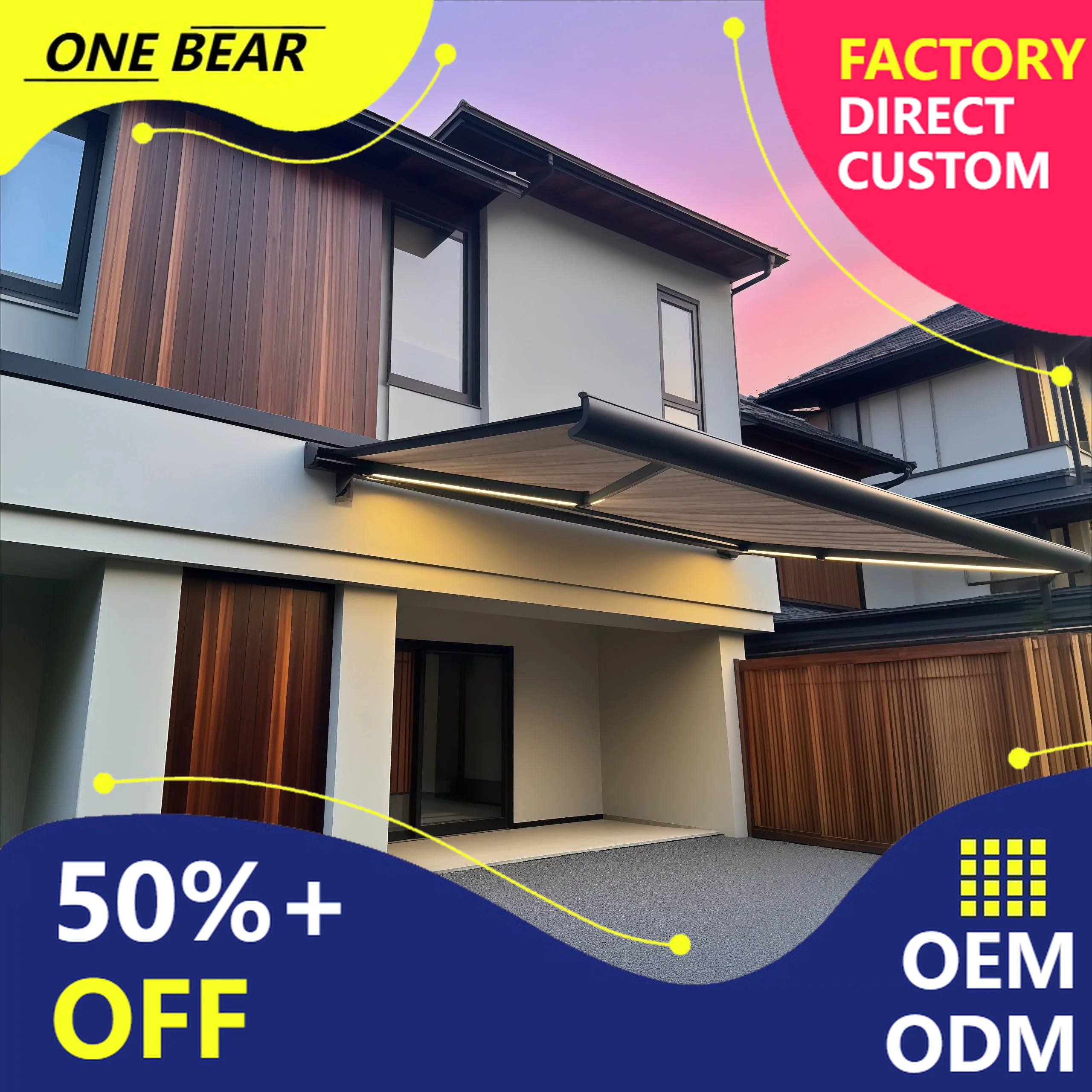 Any Size Custom Motorized Awning Remote Control Windproof Waterproof UV Resistant Durable Outdoor Garden Patio Balcony Shelter
Any Size Custom Motorized Awning Remote Control Windproof Waterproof UV Resistant Durable Outdoor Garden Patio Balcony Shelter