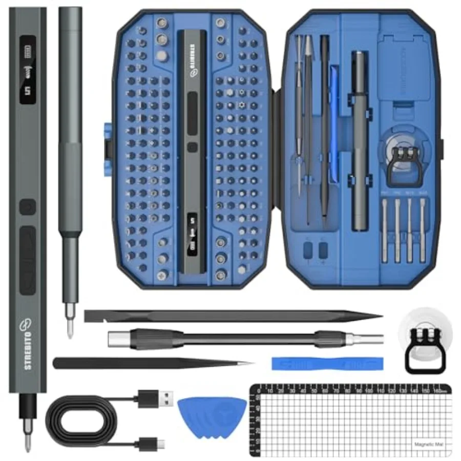 155 in 1 Electric Screwdriver Set Small Electric Screwdriver Cordless with 140 S2 Magnetic Bits Electronic Power Screwdriver Re
155 in 1 Electric Screwdriver Set Small Electric Screwdriver Cordless with 140 S2 Magnetic Bits Electronic Power Screwdriver Re