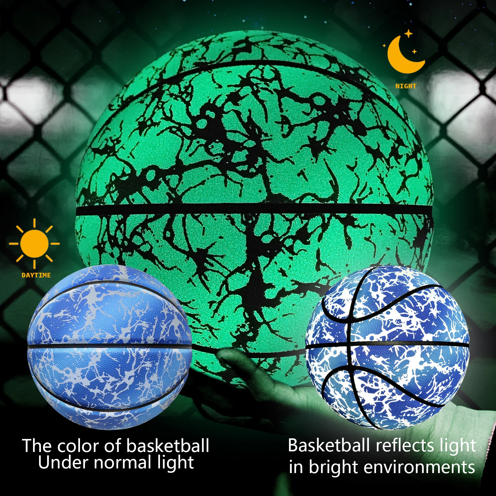 Night Use Composite Leather Luminous Size 5 6 7 Basketball For Boys&Girls-Night Ball Game,Glow In The Dark,In&Outdoor Training
Night Use Composite Leather Luminous Size 5 6 7 Basketball For Boys&Girls-Night Ball Game,Glow In The Dark,In&Outdoor Training