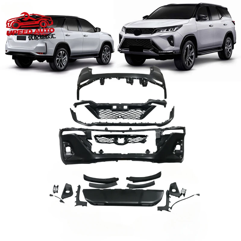 Suitable for Fortuner 2015+ car body kit upgrade to 2021 model body kit
Suitable for Fortuner 2015+ car body kit upgrade to 2021 model body kit