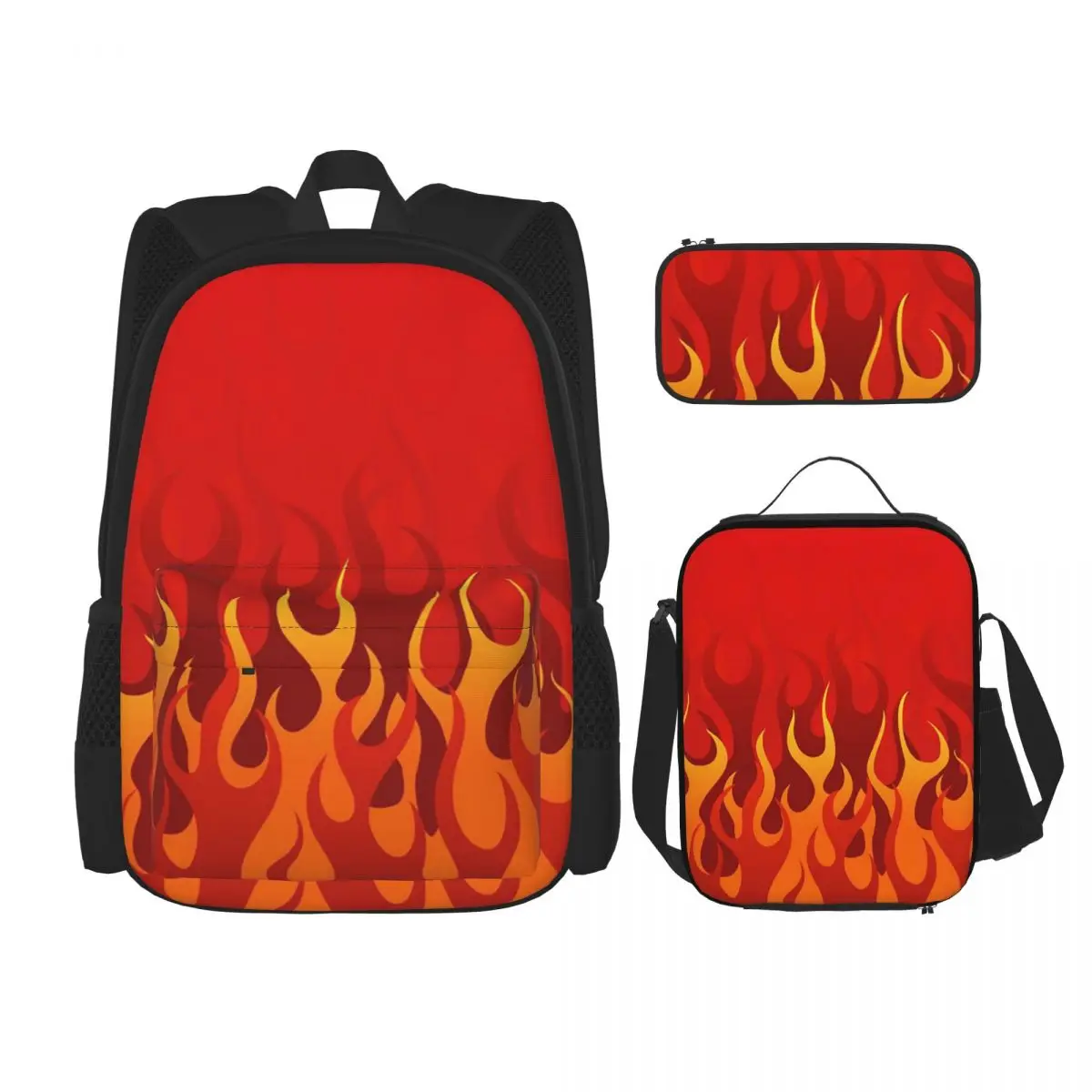 Fire Design 3 Backpacks Boys Girls Bookbag School Bags Rucksack Lunch Bag Pen Bag Three-Piece Set
Fire Design 3 Backpacks Boys Girls Bookbag School Bags Rucksack Lunch Bag Pen Bag Three-Piece Set