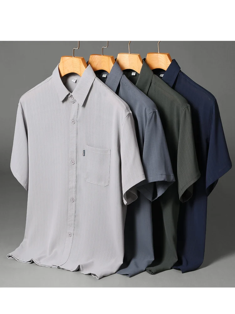 Summer Thin Ice Silk ort Sve irt for ly Men Faionable Urban Loose Fit Dad Clothes andpa Sle Pure Color ar...
Summer Thin Ice Silk ort Sve irt for ly Men Faionable Urban Loose Fit Dad Clothes andpa Sle Pure Color ar...