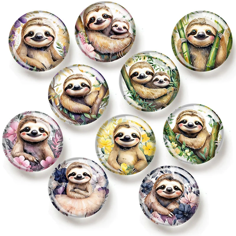Sloths Watercolor 12/18/20/25mm glass cabochon bracelet pendant rings for jewelry demo earrings back Making findings
Sloths Watercolor 12/18/20/25mm glass cabochon bracelet pendant rings for jewelry demo earrings back Making findings