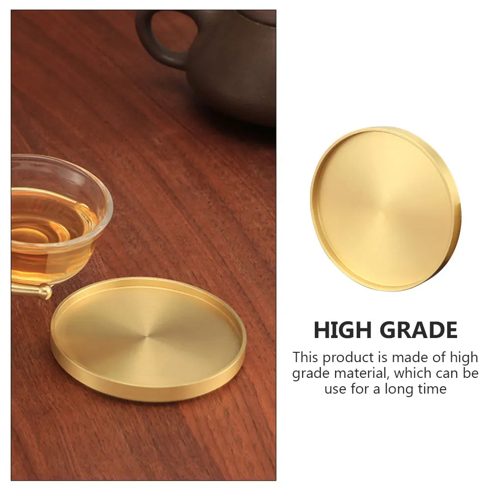 1Pcs Copper Coaster Chinese Style Tea Serving Tray Golden Fine Workmanship Easy Clean Tea Set Plate Teacup Storage Tray 
1Pcs Copper Coaster Chinese Style Tea Serving Tray Golden Fine Workmanship Easy Clean Tea Set Plate Teacup Storage Tray