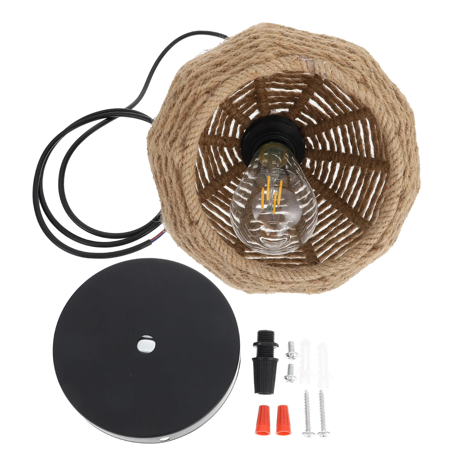 Декоративный абажур из веревки для подвесной лампы, винтажный стиль, для домашнего использования, с патроном для лампы
Декоративный абажур из веревки для подвесной лампы, винтажный стиль, для домашнего использования, с патроном для лампы