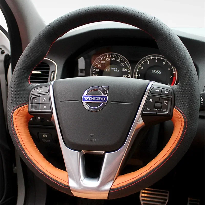 Сшитый вручную замшевый кожаный чехол на руль автомобиля для Volvo XC60 S90 S60L XC90 S80 V60 V40, внутренние автоаксессуары
Сшитый вручную замшевый кожаный чехол на руль автомобиля для Volvo XC60 S90 S60L XC90 S80 V60 V40, внутренние автоаксессуары