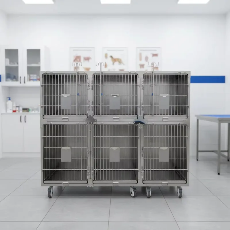Veterinary-grade Stainless Steel Construction Multi-compartment Design Multi-style Customizable Pet Cage
Veterinary-grade Stainless Steel Construction Multi-compartment Design Multi-style Customizable Pet Cage