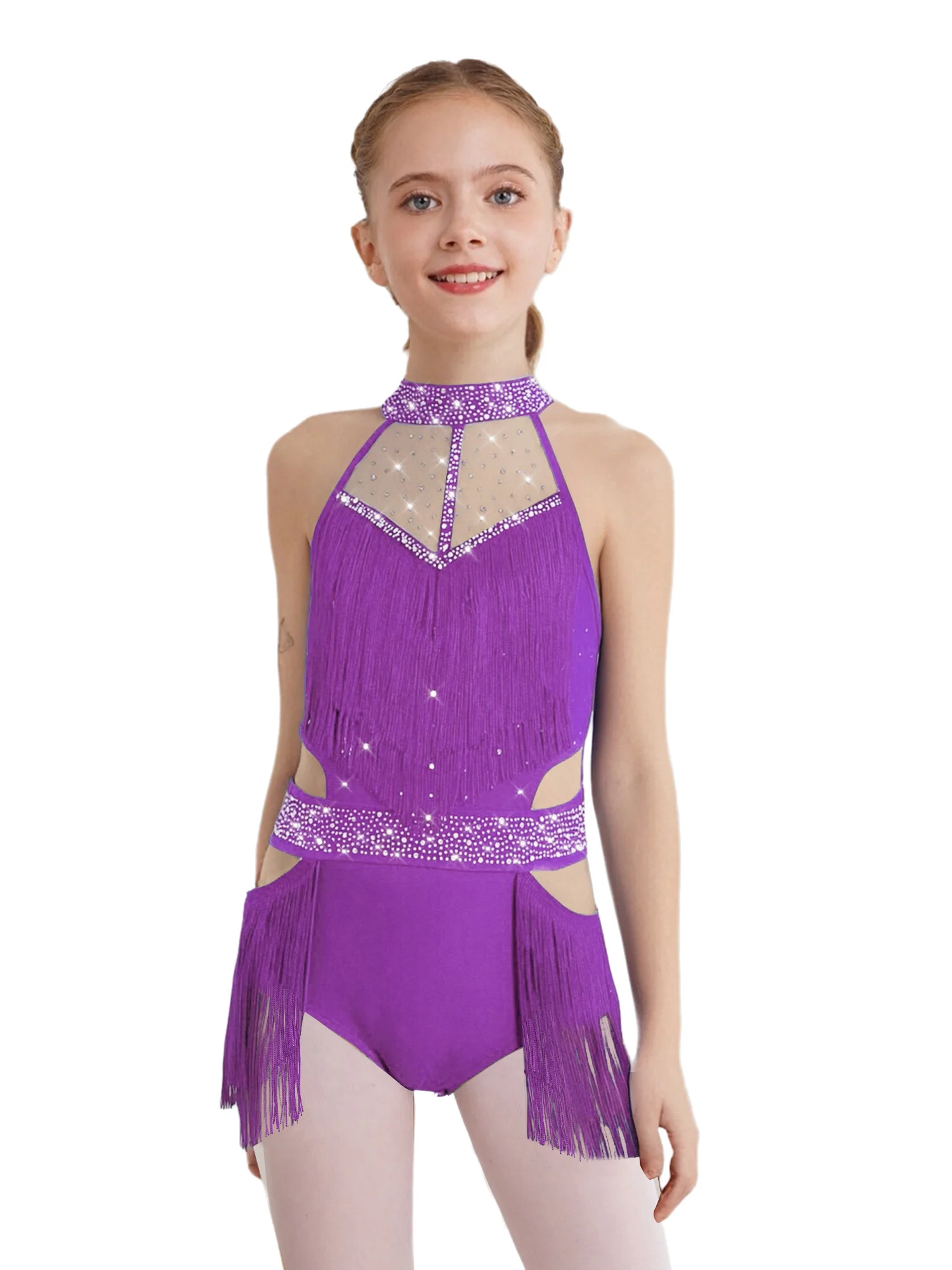 Kid Girls Lyrical Tassels Tango Latin Competition Leotard Sleeveless Backless Samba Rumba Latin Dance Stage Performance Bodysuit
Kid Girls Lyrical Tassels Tango Latin Competition Leotard Sleeveless Backless Samba Rumba Latin Dance Stage Performance Bodysuit