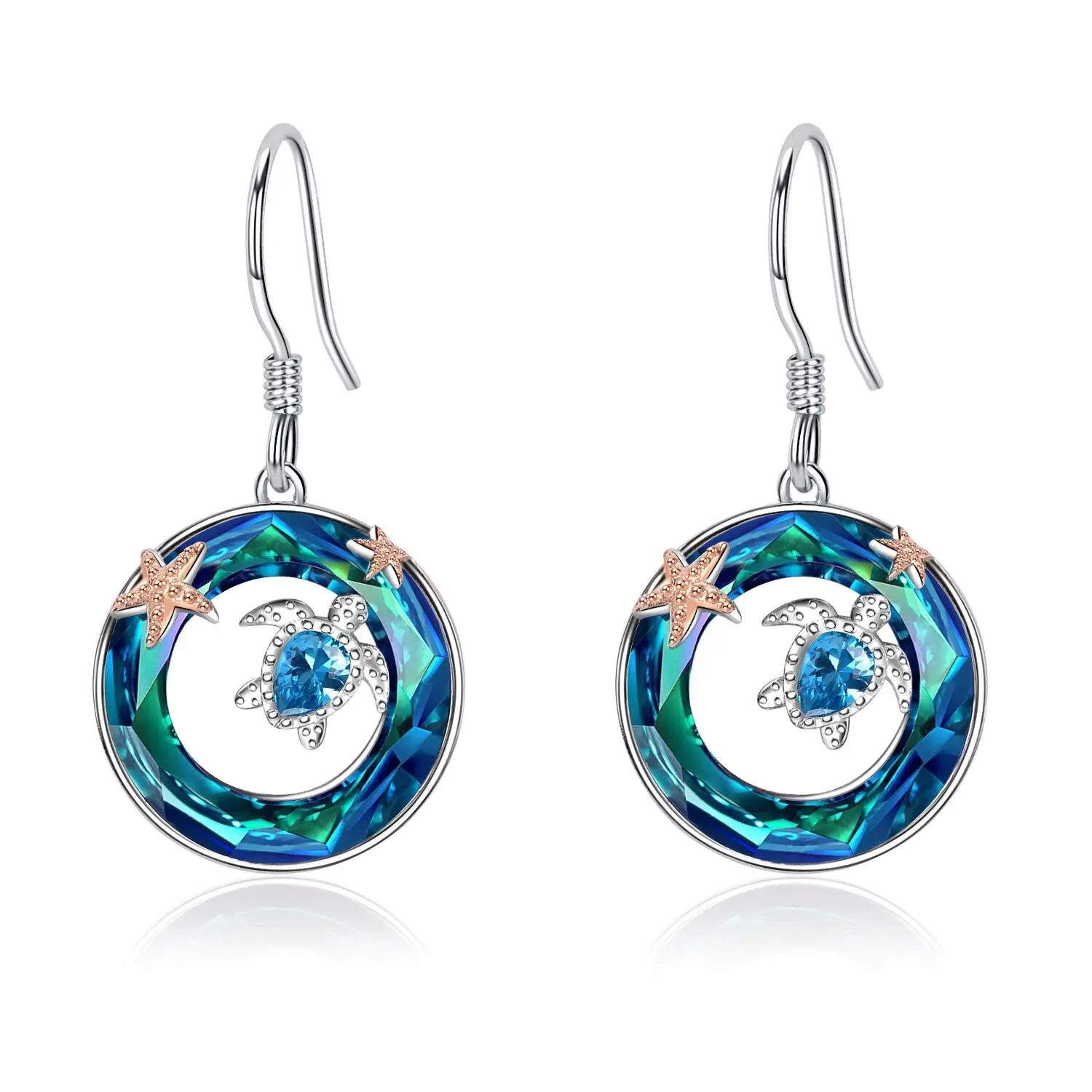 Летние серьги-подвески из серебра 925 пробы с кристаллами в виде морской черепахи и морской звезды для женщин, пляжные серьги для отпуска
Летние серьги-подвески из серебра 925 пробы с кристаллами в виде морской черепахи и морской звезды для женщин, пляжные серьги для отпуска