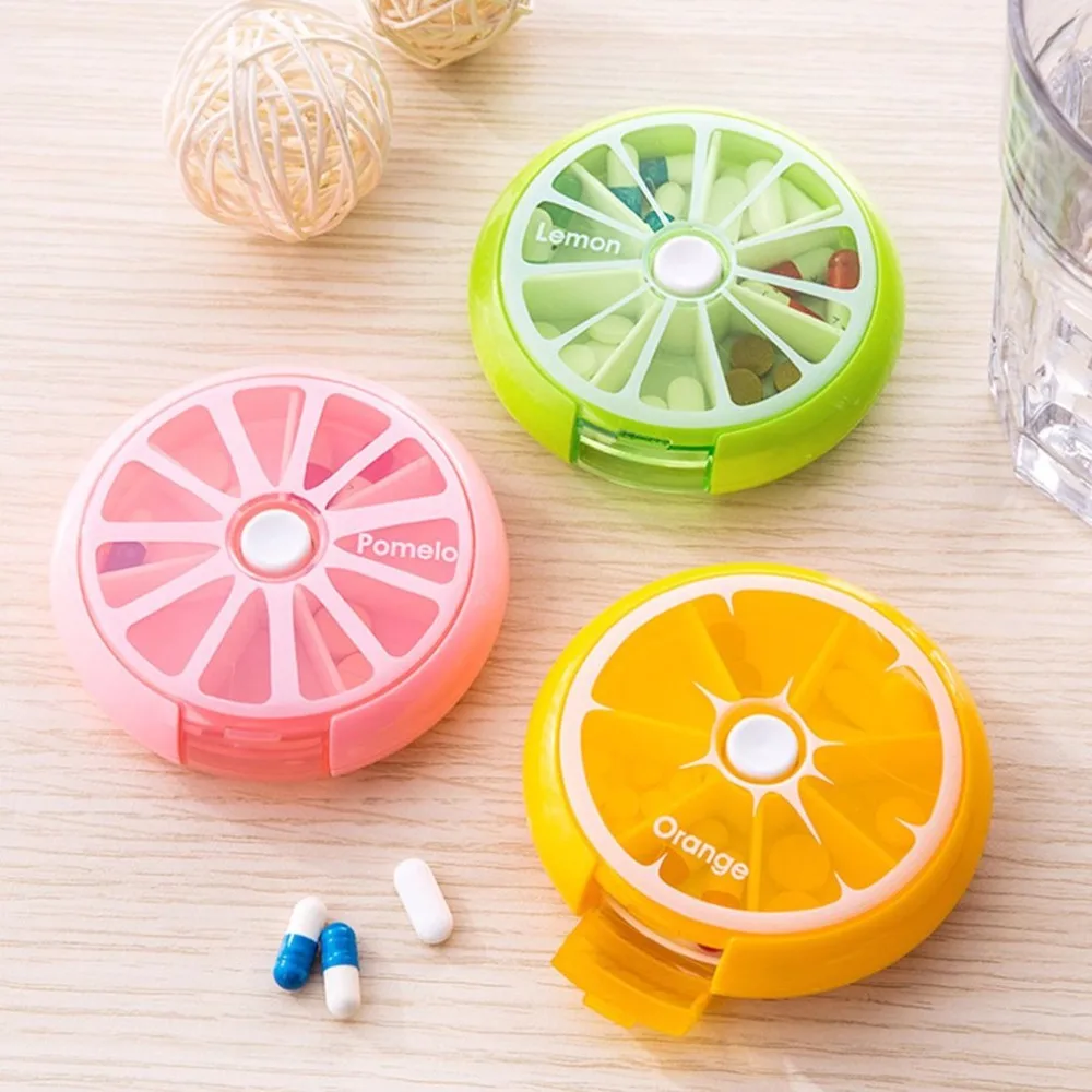 Hot Pill Box Fruit Shaped Vitamin 7 Day Weekly Medicine Pillbox Tablet Storage Case Container Cases Travel Round Health Care
Hot Pill Box Fruit Shaped Vitamin 7 Day Weekly Medicine Pillbox Tablet Storage Case Container Cases Travel Round Health Care