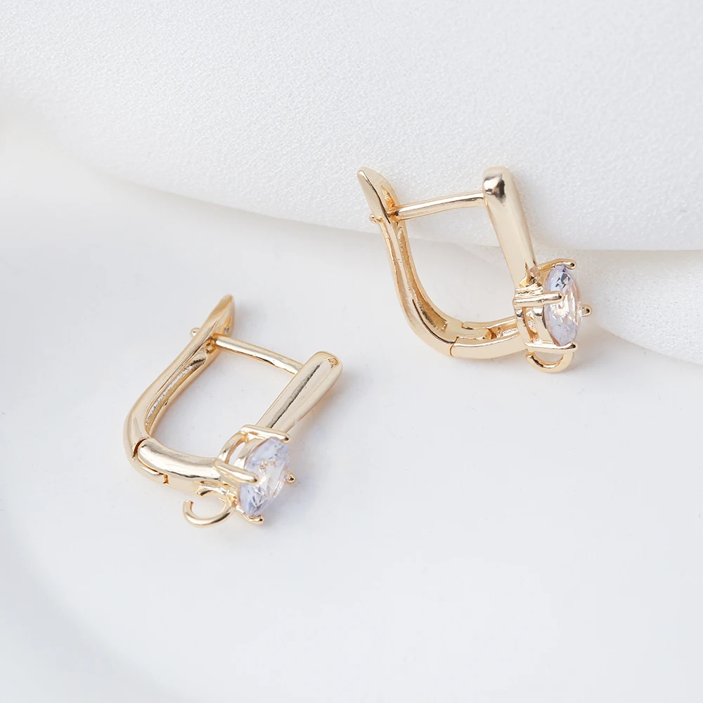 CZ LeverBack Earring Hook Fasteners With Open Ring Brass Gold Plated Huggie Earring For Diy Earrings Jewelry Making Accessories
CZ LeverBack Earring Hook Fasteners With Open Ring Brass Gold Plated Huggie Earring For Diy Earrings Jewelry Making Accessories