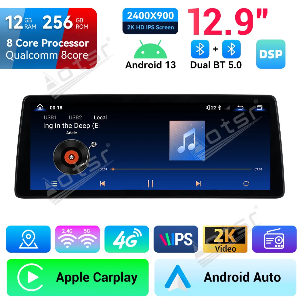 For BMW 2 Series Touring NBT 2013-2017 12.9'' Android 13 Ultra-Thin Car GPS Navigation CarPlay HD Touch Screen Head Unit
For BMW 2 Series Touring NBT 2013-2017 12.9'' Android 13 Ultra-Thin Car GPS Navigation CarPlay HD Touch Screen Head Unit