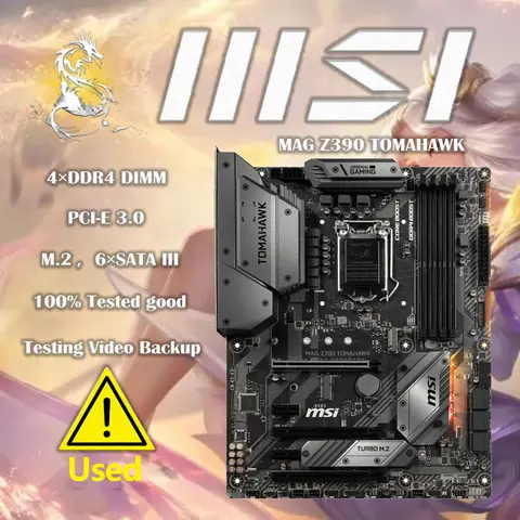 MSI MAG Z390 TOMAHAWK LGA 1151With Intel Z390 HDMI SATA 6Gb/s USB 3.1 ATX Intel Motherboard