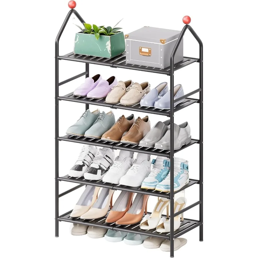 5-уровневый металлический органайзер для обуви для гардероба, прихожей, гаража и дверного проема, отдельно стоящая полка для хранения с прочным дизайном для Effi
5-уровневый металлический органайзер для обуви для гардероба, прихожей, гаража и дверного проема, отдельно стоящая полка для хранения с прочным дизайном для Effi