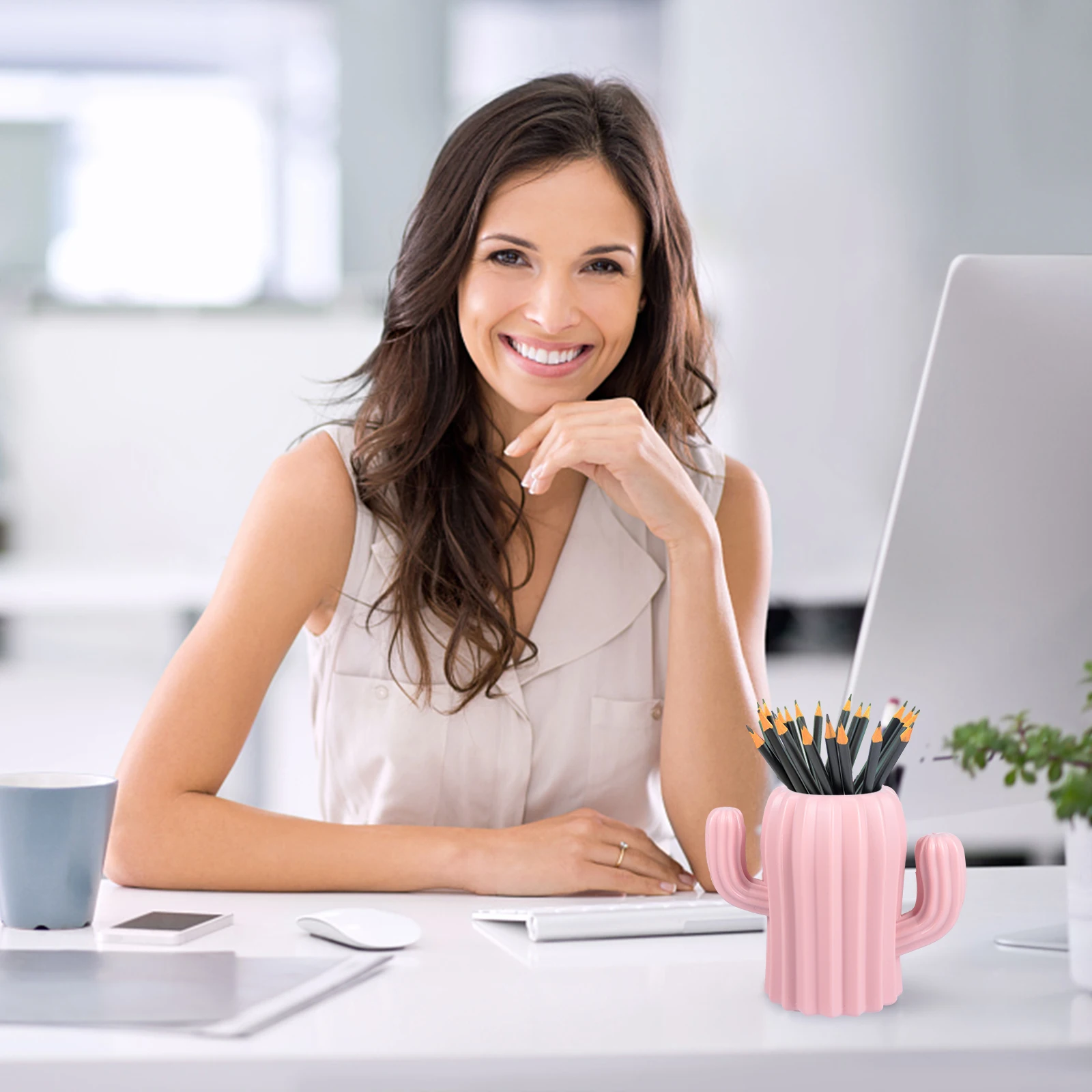 2 Pcs Cactus Pen Holder Desk Container Holders Plastic Cute Office Desktop Accessories
2 Pcs Cactus Pen Holder Desk Container Holders Plastic Cute Office Desktop Accessories