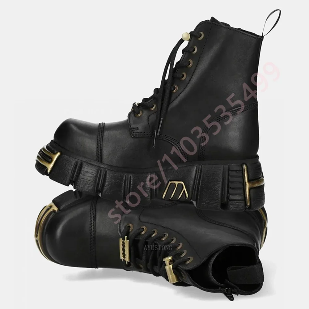 Fashion Street Punk Rock Chunky Heel Motorcycle Boots with Metal Studs Sporty Casual Lace-Up New Spring 2026 Style
Fashion Street Punk Rock Chunky Heel Motorcycle Boots with Metal Studs Sporty Casual Lace-Up New Spring 2026 Style