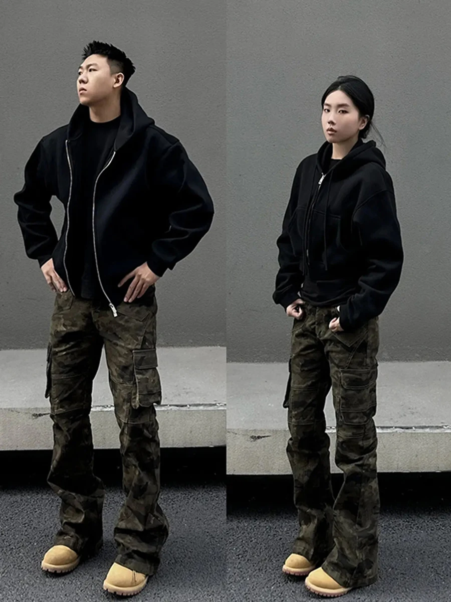 American High Street Camouflage Pants Men's Autumn Winter Multiple kets Slimming Flared Workwear Straight Leg Jeans
American High Street Camouflage Pants Men's Autumn Winter Multiple kets Slimming Flared Workwear Straight Leg Jeans