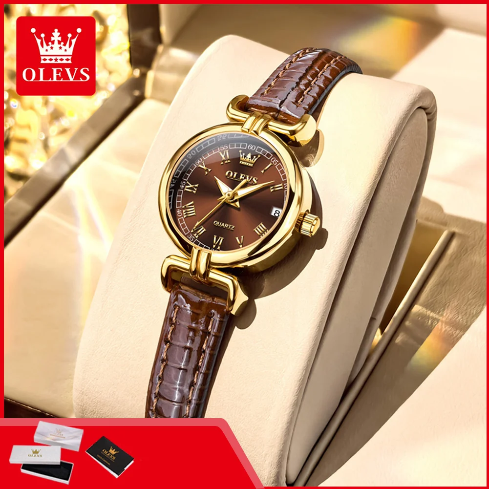 OLEVS 5645 Elegant Women Watch Luminous Calendar Leather Strap Roman Scale Fashion Ladies Quartz Wristwatch Hand Clock
OLEVS 5645 Elegant Women Watch Luminous Calendar Leather Strap Roman Scale Fashion Ladies Quartz Wristwatch Hand Clock