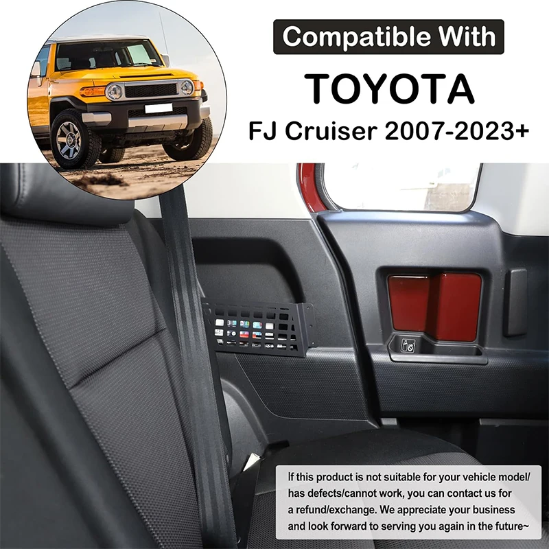 Для Toyota FJ Cruiser 2007-2023 алюминиевые задние двери автомобиля, боковые карманы для хранения, подвесной органайзер на заднем сиденье, расширительные аксессуары
Для Toyota FJ Cruiser 2007-2023 алюминиевые задние двери автомобиля, боковые карманы для хранения, подвесной органайзер на заднем сиденье, расширительные аксессуары