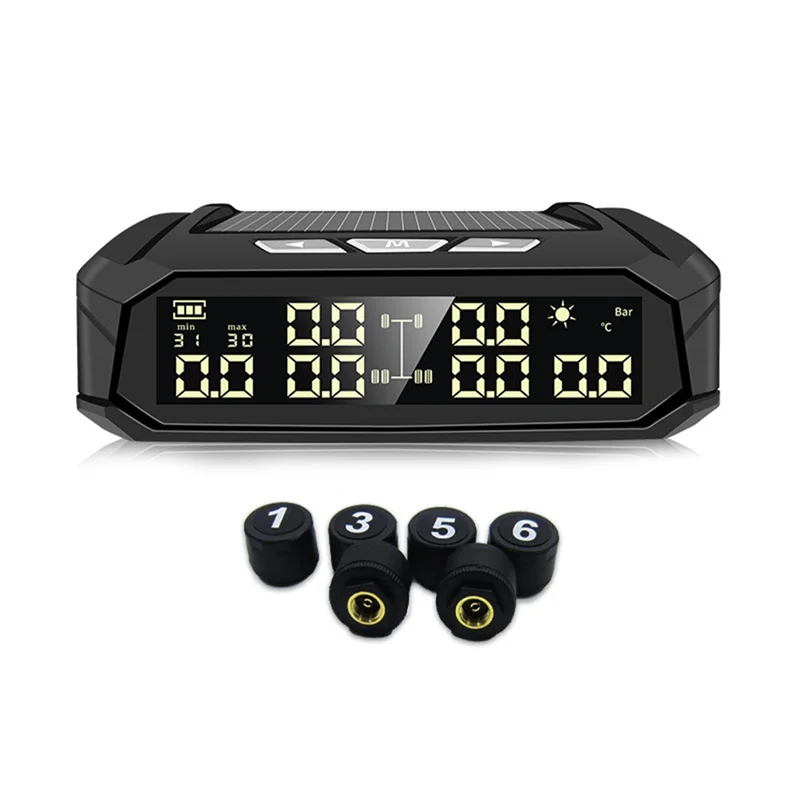 A77Q-Автомобильная система контроля давления в шинах TPMS, солнечная энергия, цифровой дисплей, системы автоматической охранной сигнализации с 6 внешними датчиками
A77Q-Автомобильная система контроля давления в шинах TPMS, солнечная энергия, цифровой дисплей, системы автоматической охранной сигнализации с 6 внешними датчиками