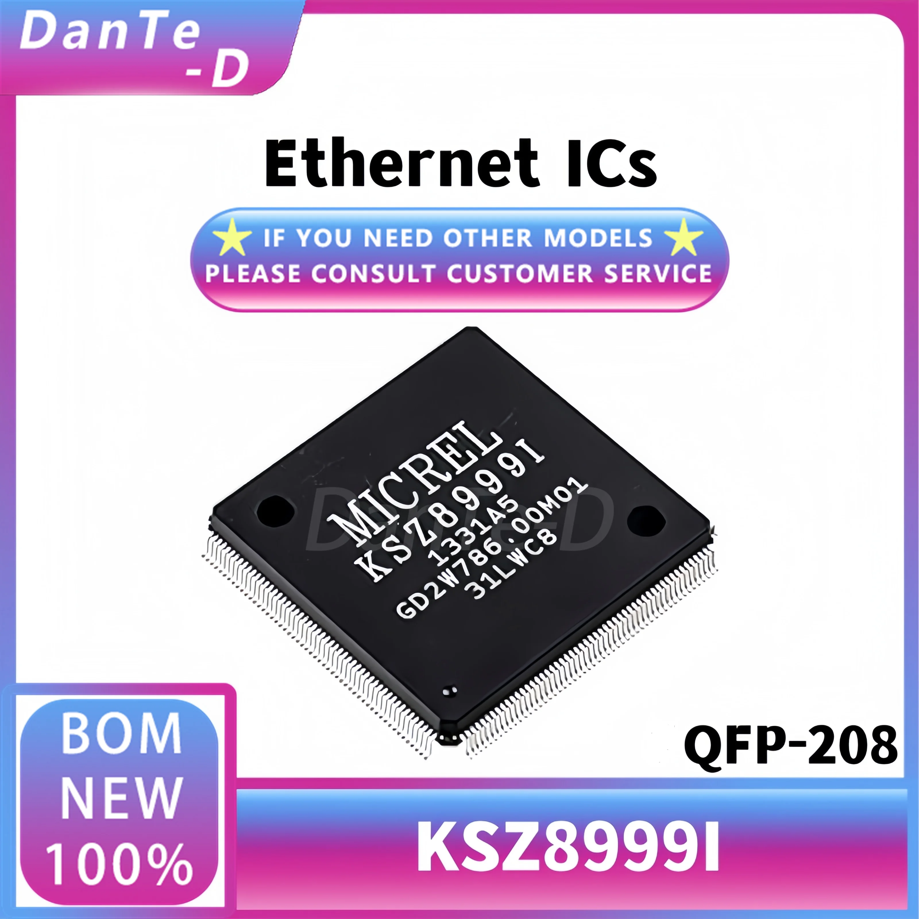 KSZ8999I package QFP-208 Ethernet switch controller chip brand new original authentic
KSZ8999I package QFP-208 Ethernet switch controller chip brand new original authentic