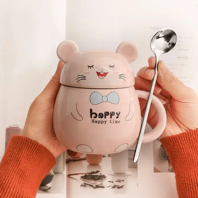 Creative Cartoon Ceramic Coffee Mug with Lid Cartoon Mouse Water Cup Household Minimalist Spoon
Creative Cartoon Ceramic Coffee Mug with Lid Cartoon Mouse Water Cup Household Minimalist Spoon