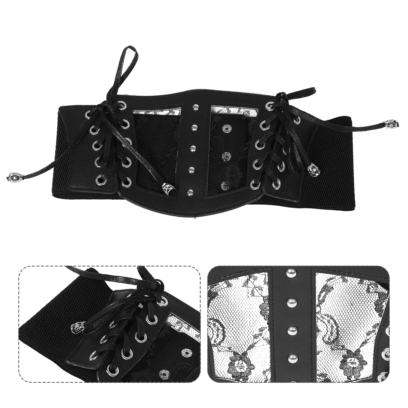 Women Wide Elastic Lace Corset Waist Belt Dress Waist Cincher Belt Stretchy Black Lace Underbust Corset Dress Accessories
Women Wide Elastic Lace Corset Waist Belt Dress Waist Cincher Belt Stretchy Black Lace Underbust Corset Dress Accessories