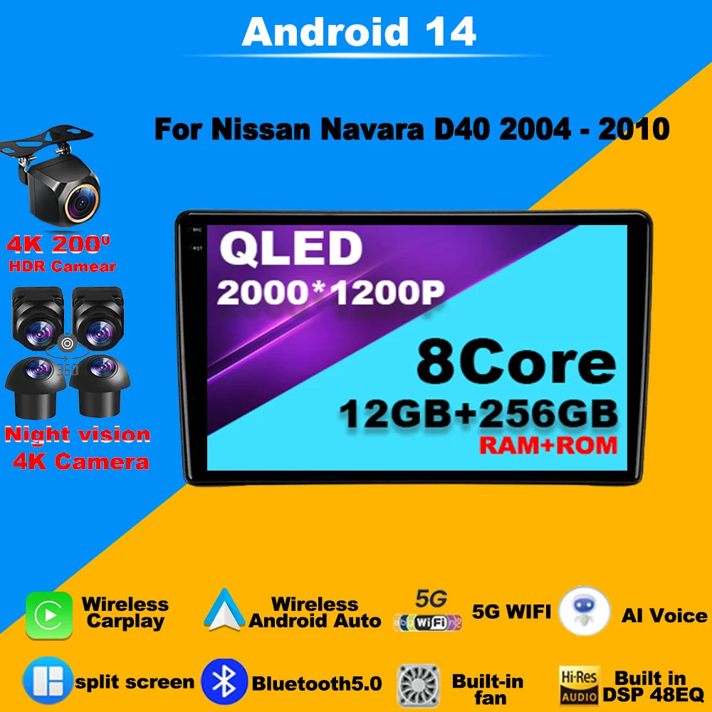 Android 14 Car Radio For Nissan Navara 3 D40 2004 - 2010 Multimedia Video Player GPS Navigation WIFI BT Stereo Carplay AutoRadio
Android 14 Car Radio For Nissan Navara 3 D40 2004 - 2010 Multimedia Video Player GPS Navigation WIFI BT Stereo Carplay AutoRadio