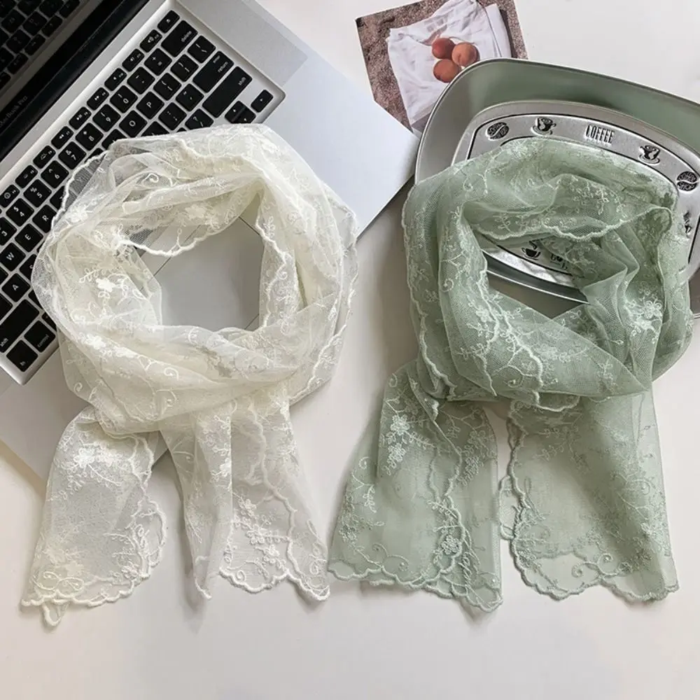 Fashion Long Lace Scarf Breathable Lightweight Neck Protection Scarf Solid Color Flower Embroidered Shawl Headscarf for Women
Fashion Long Lace Scarf Breathable Lightweight Neck Protection Scarf Solid Color Flower Embroidered Shawl Headscarf for Women
