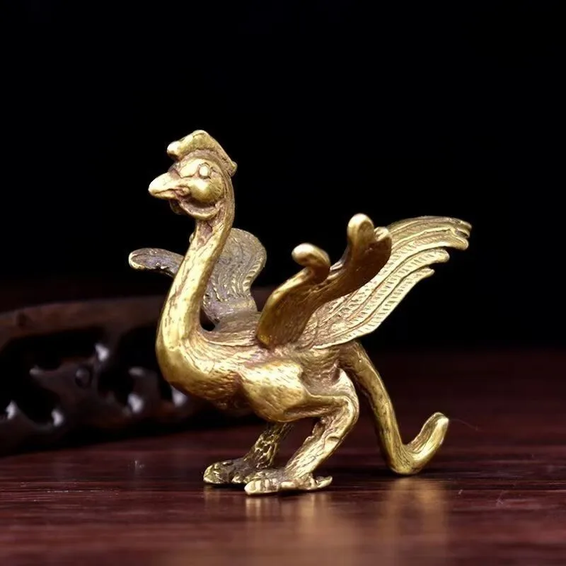 Chinese hand work old copper carved phoenix statue,Brass phoenix handle piece
Chinese hand work old copper carved phoenix statue,Brass phoenix handle piece