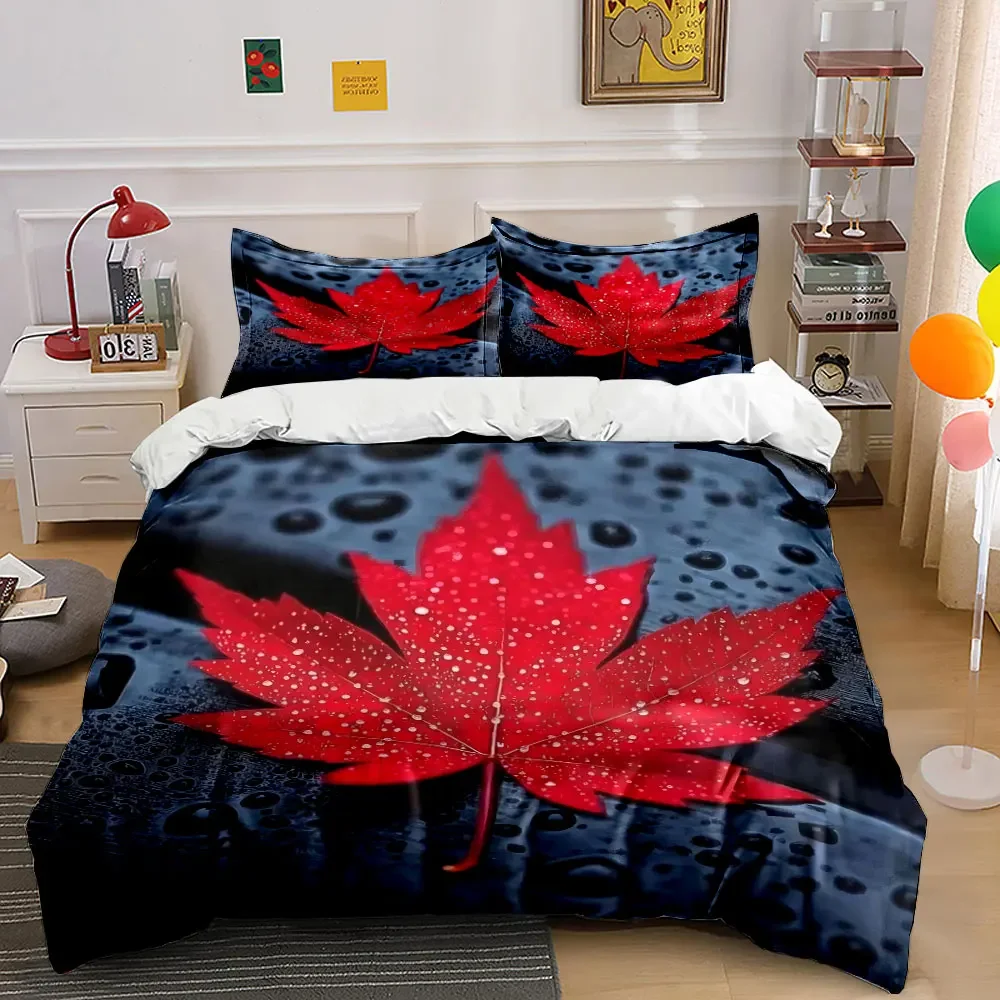 Red Maple Leaf Decorative Set Soft Comfortable Duvet Cover Bedding Set Included 1*Duvet Cover & 2*Pillowcases, gift
Red Maple Leaf Decorative Set Soft Comfortable Duvet Cover Bedding Set Included 1*Duvet Cover & 2*Pillowcases, gift