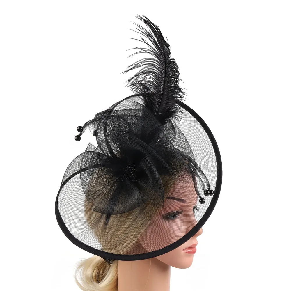 Retro Exquisite Mesh Feather Headband Pearl Elegant Vintage Fascinator Hat Hair Band Top Hat Bride Headdress Photography
Retro Exquisite Mesh Feather Headband Pearl Elegant Vintage Fascinator Hat Hair Band Top Hat Bride Headdress Photography