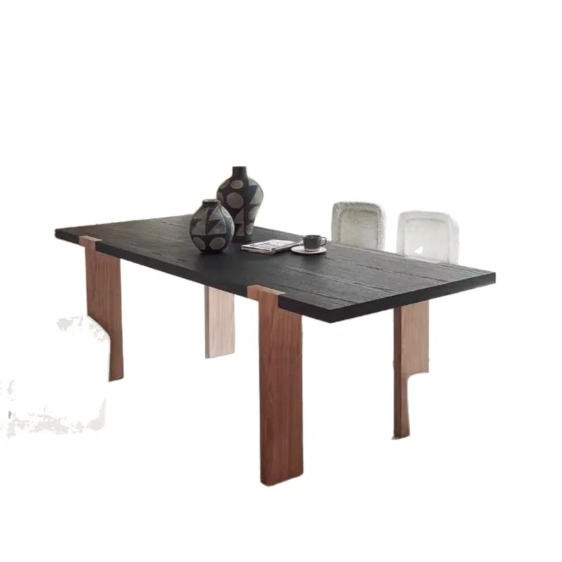 Nordic light luxury designer solid wood dining table in ancient simple wabi
Nordic light luxury designer solid wood dining table in ancient simple wabi