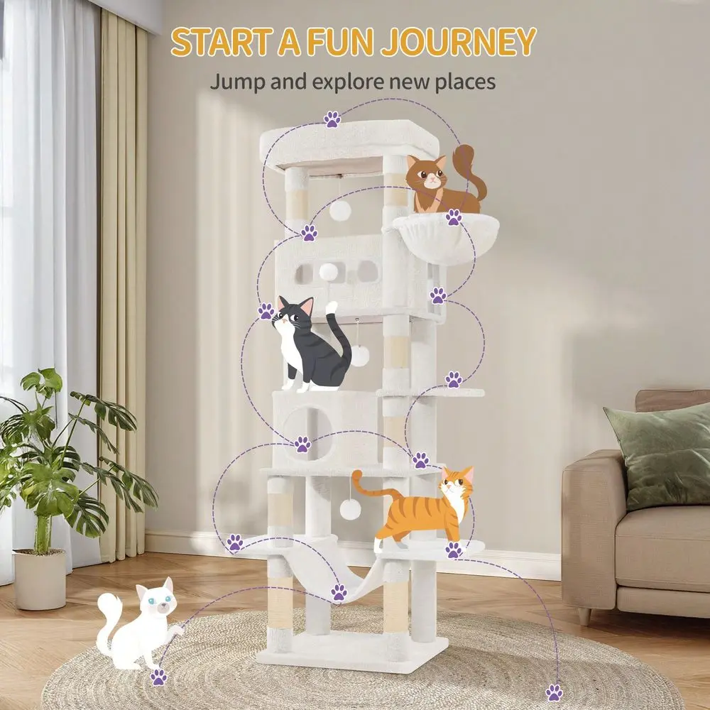 Cat Tree Rascadores Para Gatos Cat Supplies Cat Tree For Indoor Cats, 170 Cm Large Tall Cat Tower, MultiLevel Cats House With Co
Cat Tree Rascadores Para Gatos Cat Supplies Cat Tree For Indoor Cats, 170 Cm Large Tall Cat Tower, MultiLevel Cats House With Co