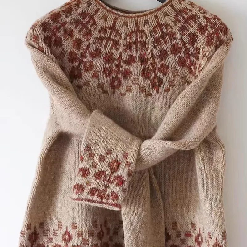 New Spring Autumn Jacquard Knitted Sweater Women O-neck Long Sleeve Cashmere Wool Pullovers Casual Soft Knitwear
New Spring Autumn Jacquard Knitted Sweater Women O-neck Long Sleeve Cashmere Wool Pullovers Casual Soft Knitwear
