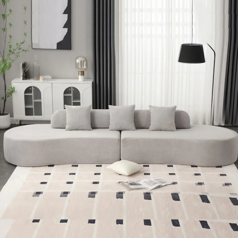 Curved Sofa, Cloud Sectional Boneless Sofa Couch, 3-Seater Oversized Modern Compressed Lounge Couch for Living Room
Curved Sofa, Cloud Sectional Boneless Sofa Couch, 3-Seater Oversized Modern Compressed Lounge Couch for Living Room
