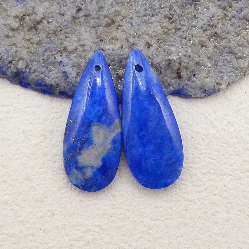 Natural Stone Lapis Lazuli Water Drop Teardrop Earrings Beads Fashion Jewelry Accessories For Women 28x12x5mm 5g
Natural Stone Lapis Lazuli Water Drop Teardrop Earrings Beads Fashion Jewelry Accessories For Women 28x12x5mm 5g