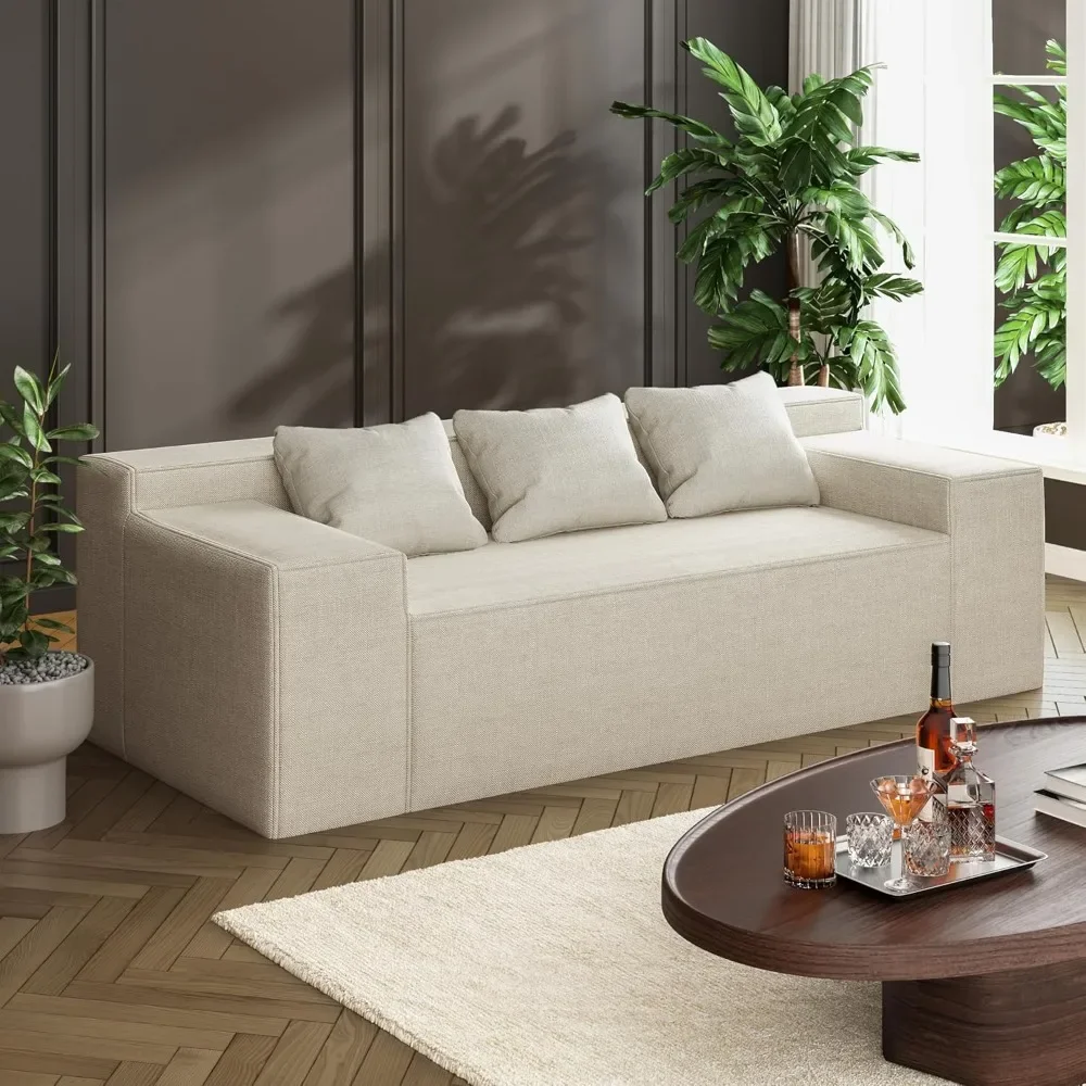 Modern 3-Seater Sofa, Hybrid Sofa in A Box, Comfy Sofa Couch with 3 Matching Pillows, Couch for Living Room or Bedroom
Modern 3-Seater Sofa, Hybrid Sofa in A Box, Comfy Sofa Couch with 3 Matching Pillows, Couch for Living Room or Bedroom