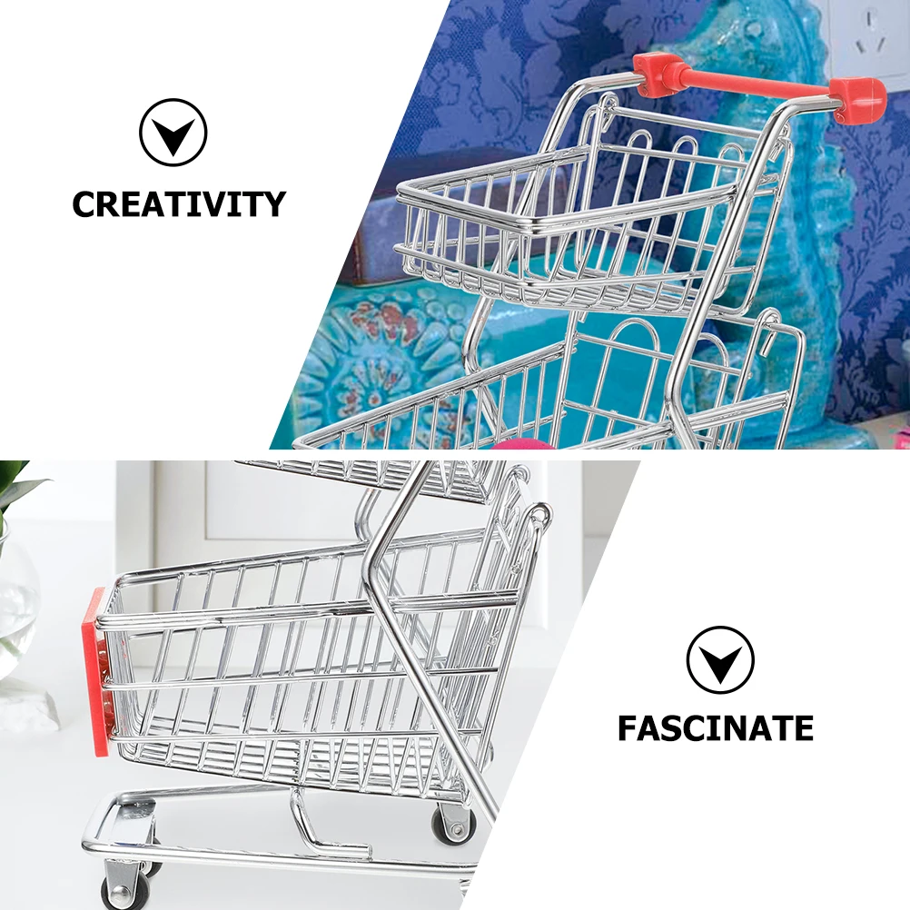 2 Pcs Mini Shopping Cart Toy Carts Trolley Metal Hand Small Foldable Grocery with Wheels
2 Pcs Mini Shopping Cart Toy Carts Trolley Metal Hand Small Foldable Grocery with Wheels