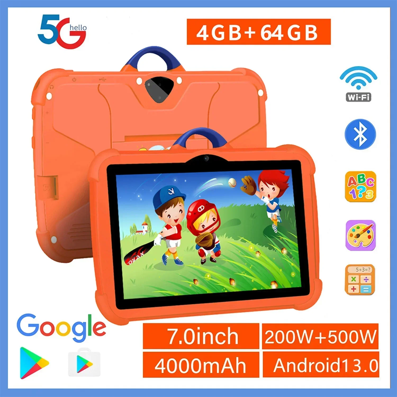 Топ! Новый 7-дюймовый 5G Wi-Fi планшетный ПК для детей, лучшие подарки, Android, детские игры, образовательные обучающие планшеты, четырехъядерный процессор, 4 ГБ ОЗУ, 64 ГБ
Топ! Новый 7-дюймовый 5G Wi-Fi планшетный ПК для детей, лучшие подарки, Android, детские игры, образовательные обучающие планшеты, четырехъядерный процессор, 4 ГБ ОЗУ, 64 ГБ