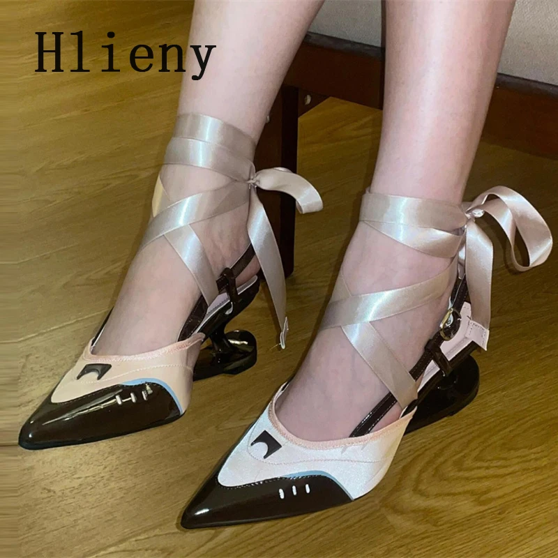 Hlieny Fashion Silk Ankle Cross Strap Mary Jane Shoes Sexy Pointed Toe Strange Wedge Heels Slingback Sandals Women Pumps Pink
Hlieny Fashion Silk Ankle Cross Strap Mary Jane Shoes Sexy Pointed Toe Strange Wedge Heels Slingback Sandals Women Pumps Pink
