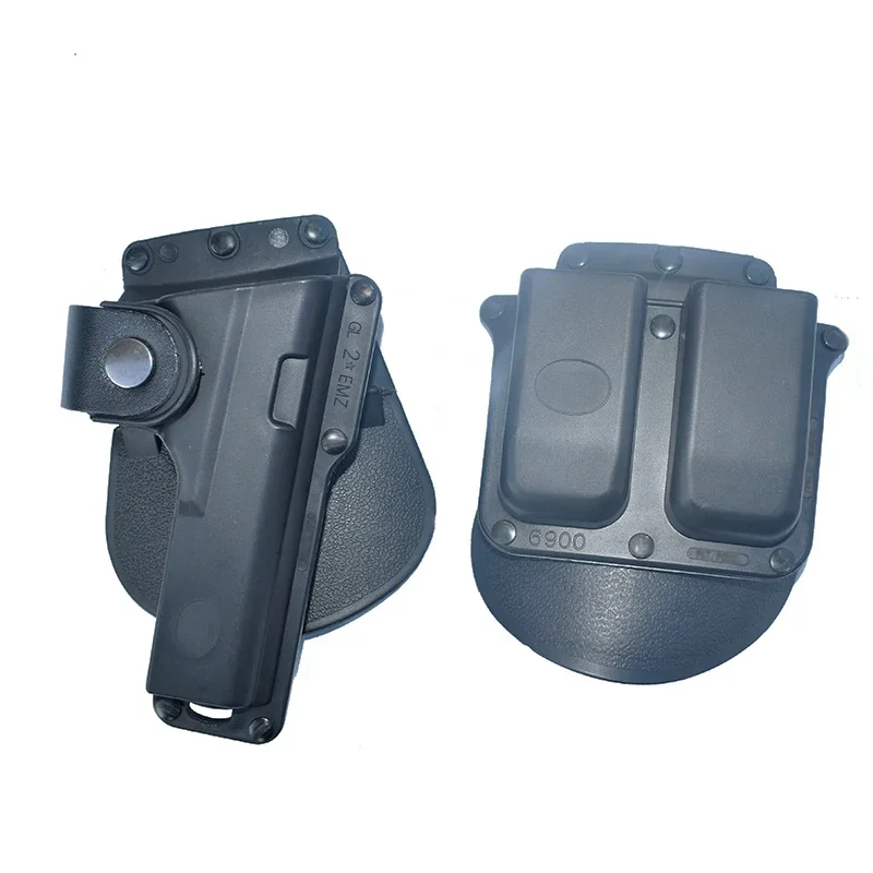 Tactical Gun Holster Fits Glock 17/22/23 W/Leather Strap Retention with Double Magazine 6900
Tactical Gun Holster Fits Glock 17/22/23 W/Leather Strap Retention with Double Magazine 6900