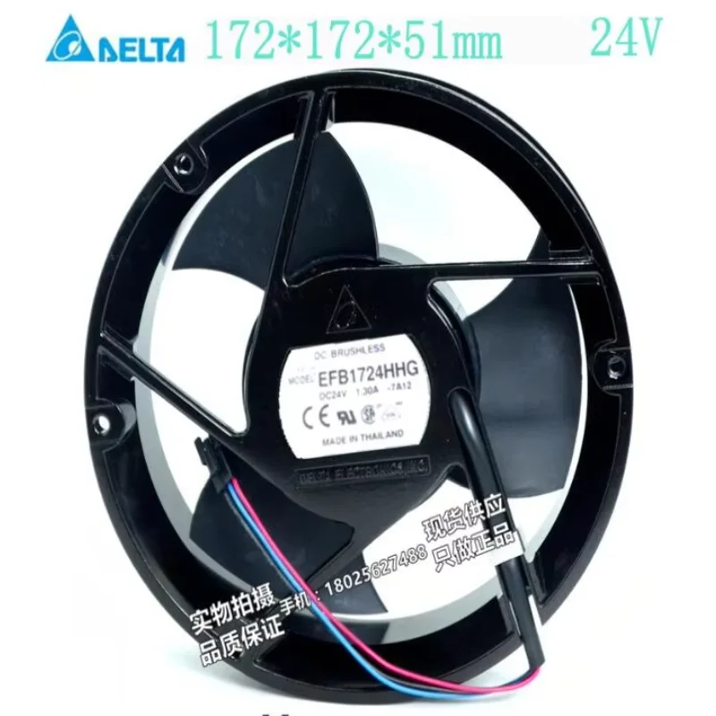 Delta Electronics EFB1724HHG 7A12 DC 24V 1.30A 172x172x51mm 3-wire Server Cooling Fan
Delta Electronics EFB1724HHG 7A12 DC 24V 1.30A 172x172x51mm 3-wire Server Cooling Fan